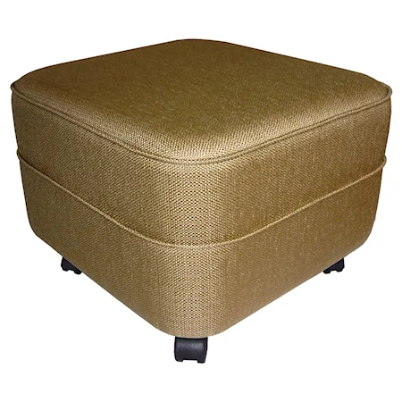 Square Ottoman on Wheels